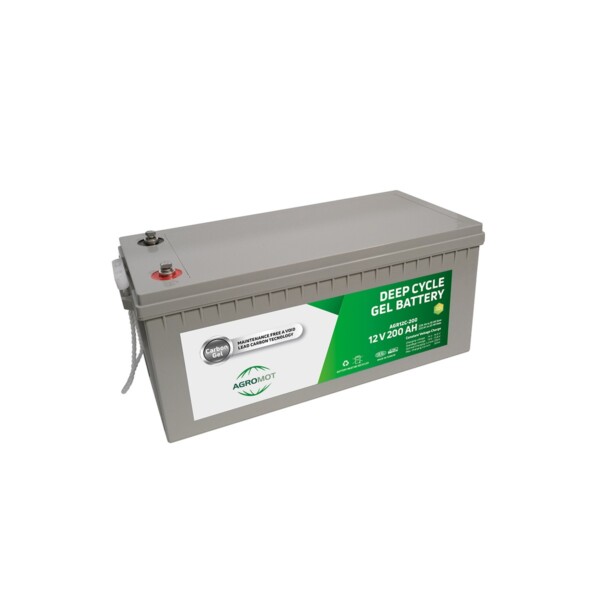 Agromot 12V 200 Amper Deep Cycle Nano Carbon Jel Akü