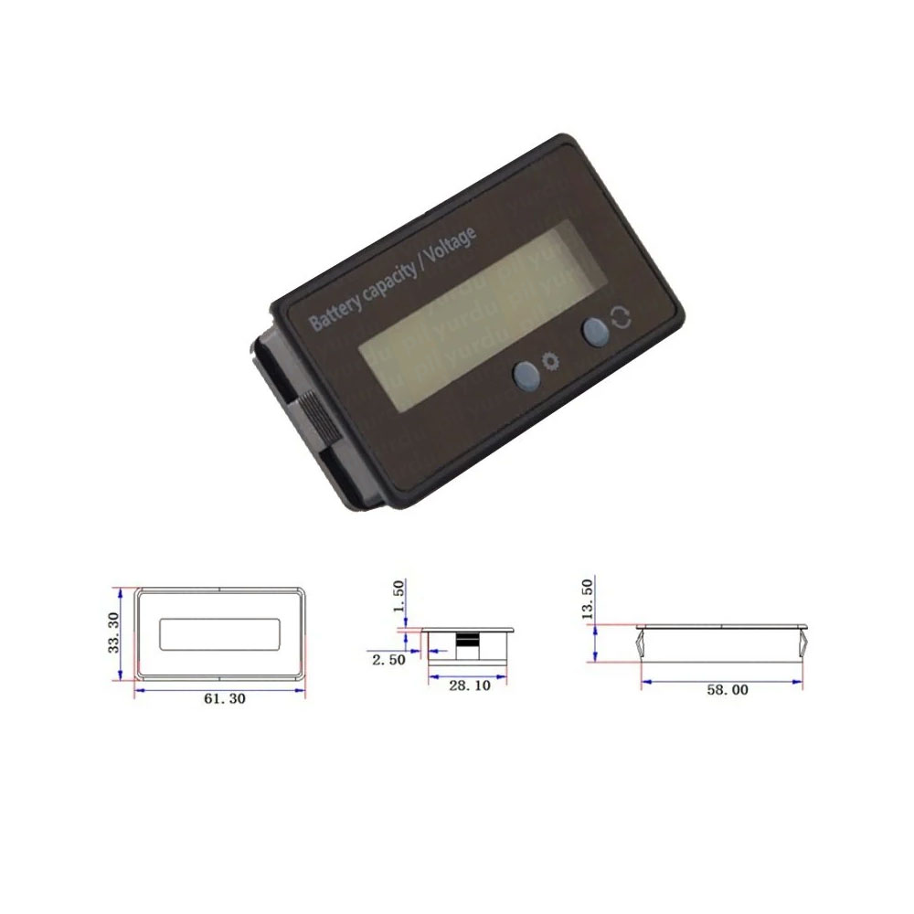 LCD Batarya Kapasite / Voltaj Göstergesi 12-84V Lion / LiFePO4 / Akü için (GY-6GS) 2 LCD Batarya Kapasite / Voltaj Göstergesi 12-84V Lion / LiFePO4 / Akü için (GY-6GS)