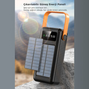 30.000 Mah . Güneş Enerjili Solar 10w Pd Hızlı Powerbank 30.000 powerbank