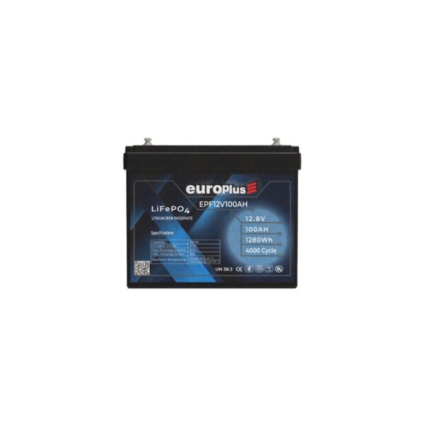 Europlus 12.8V 100 Ah LiFePO4 Akü Smart - 4000 Cycle (EPF12100AH)