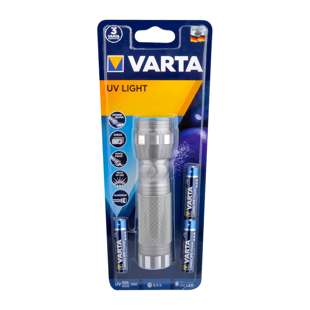 2818D8B3-FAAF-4B98-F48C35889B932C9C.jpg Varta 15638 UV Led Fener 3AAA - Görsel 1