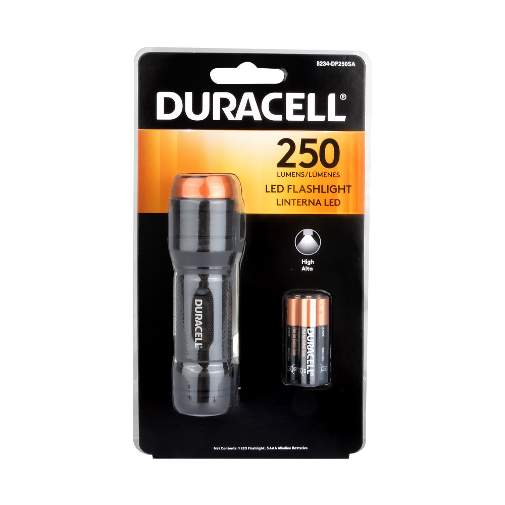 ED73D671-92D1-7E39-9AB0CEAD669E03C3.jpg Duracell 250 Lümen Ledli Alüminyum El Feneri + 3 AAA Piller Dahil (8234-DF2 - Görsel 1