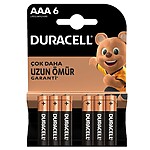 Duracell AAA Alkalin İnce Kalem Pil 6'lı Paket