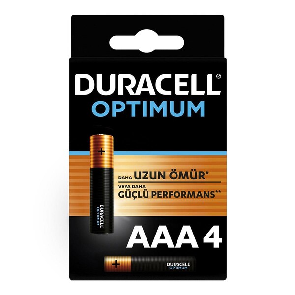 duracell optimum alkalin aaa ince kale 8632 8