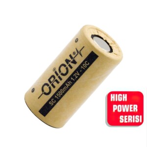 Orion 1.2V Ni-Cd SC 1500mAh Şarj Edilebilir Pil - HP - Görsel 2