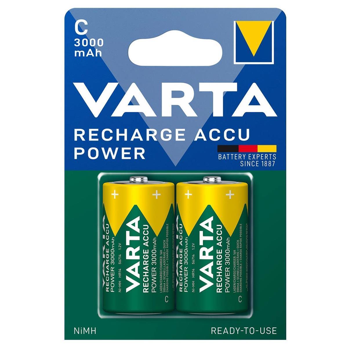 varta-56714-power-3000mah-c-sarj-edile-3be1f8.jpg Varta 56714 Power 3000mAh C Şarj Edilebilir Orta Boy Pil 2'li Paket - Görsel 1