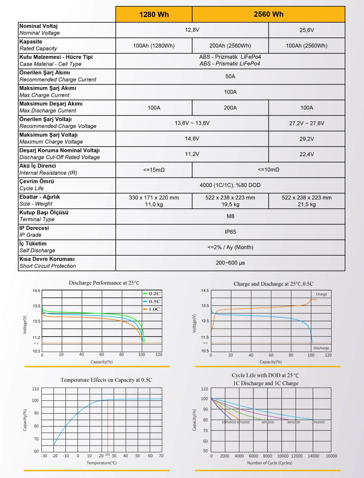 Mexxsun LiFePo4 Akü 12.8V 100Ah - 1280Wh 1 Mexxsun LiFePo4 Akü