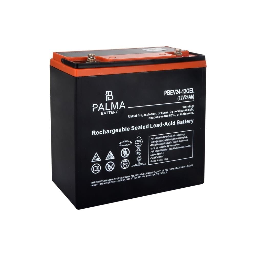 Outdo 6-DZF-24 12V 24Ah Jel Elektrikli Bisiklet Aküsü