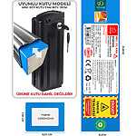 Motolux F3 48V 10,4Ah Uyumlu Bataryası Kutusuz Elektrikli Bisiklet Pili Li-ion Yedek Pil Paketi Mot.01M.13S4P.26BS