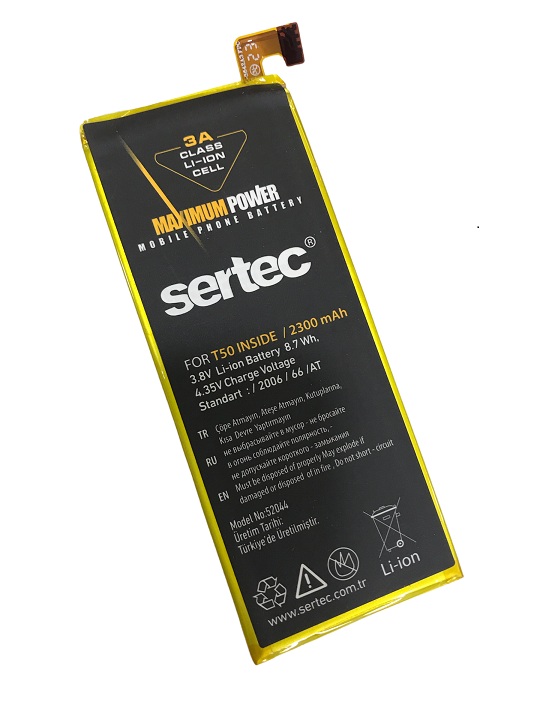 T50.jpg SERTEC - Turkcell T-50 Uyumlu Batarya - Görsel 1